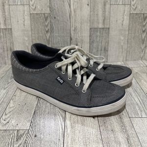 Keds women’s blue denim lace up fashion sneakers shoes size 6